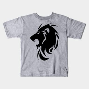 Iconic Lion in Black Kids T-Shirt